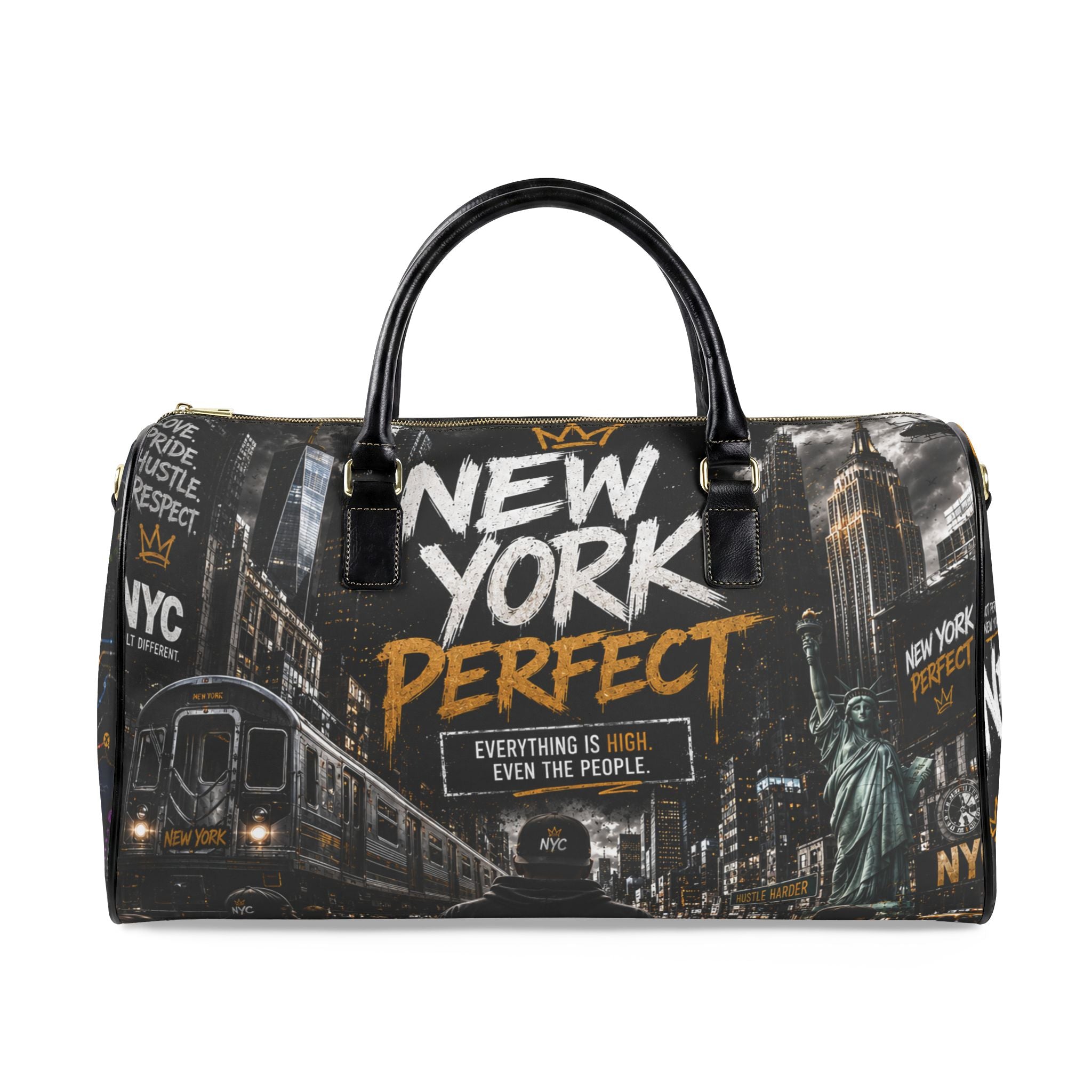 NYP Everything High Leather Travel Bag
