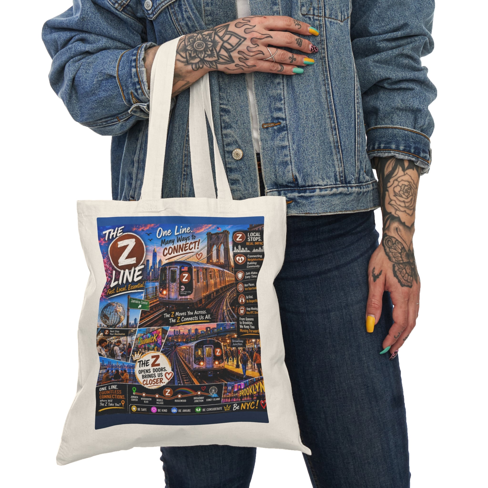 Z Line Natural Tote Bag