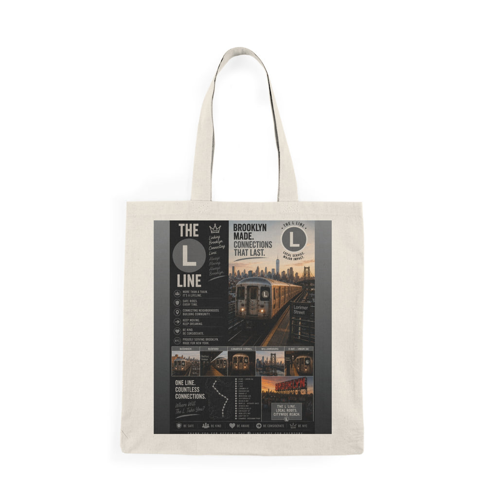 L Line Natural Tote Bag
