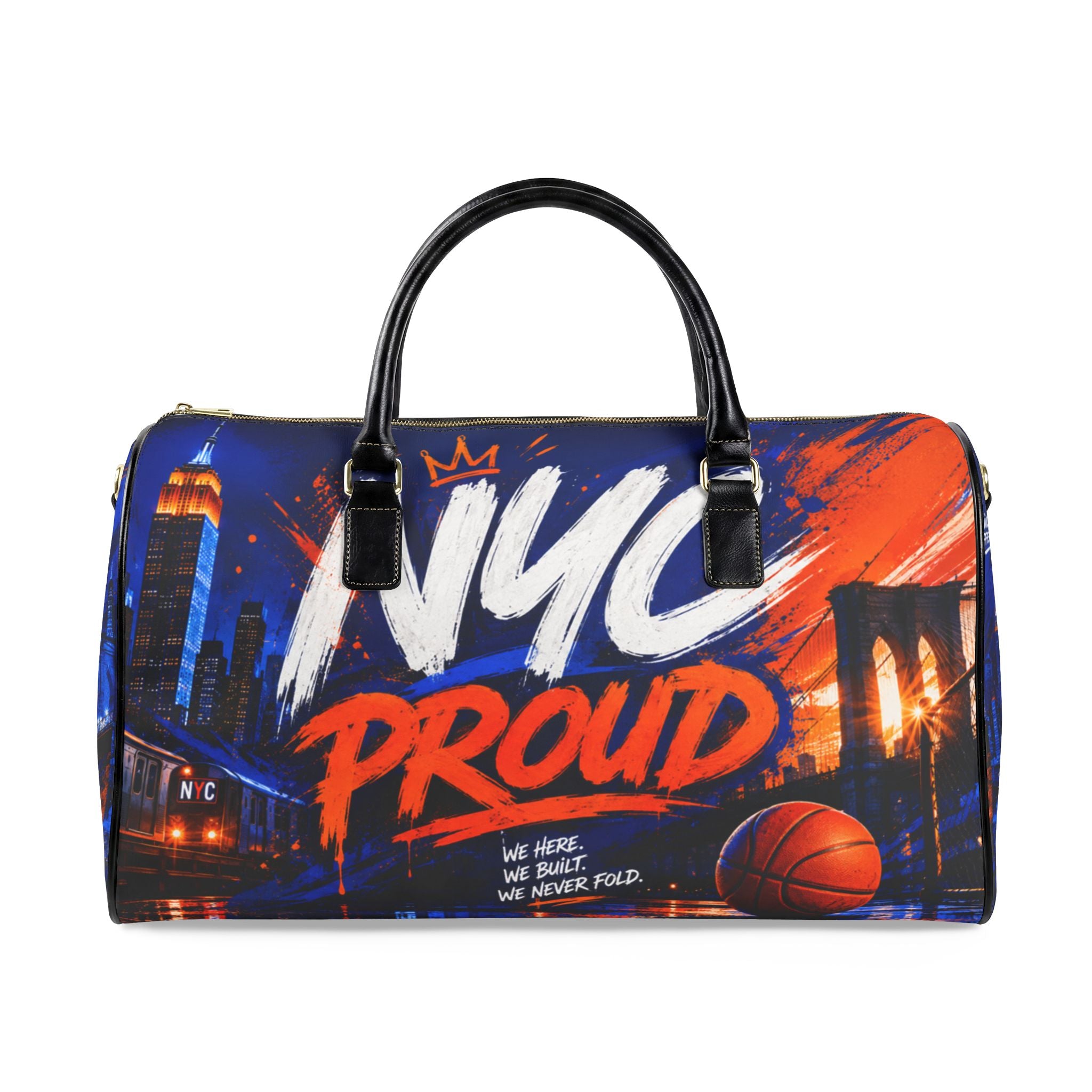 Basketball Season Pride Faux Leather Travel Bag