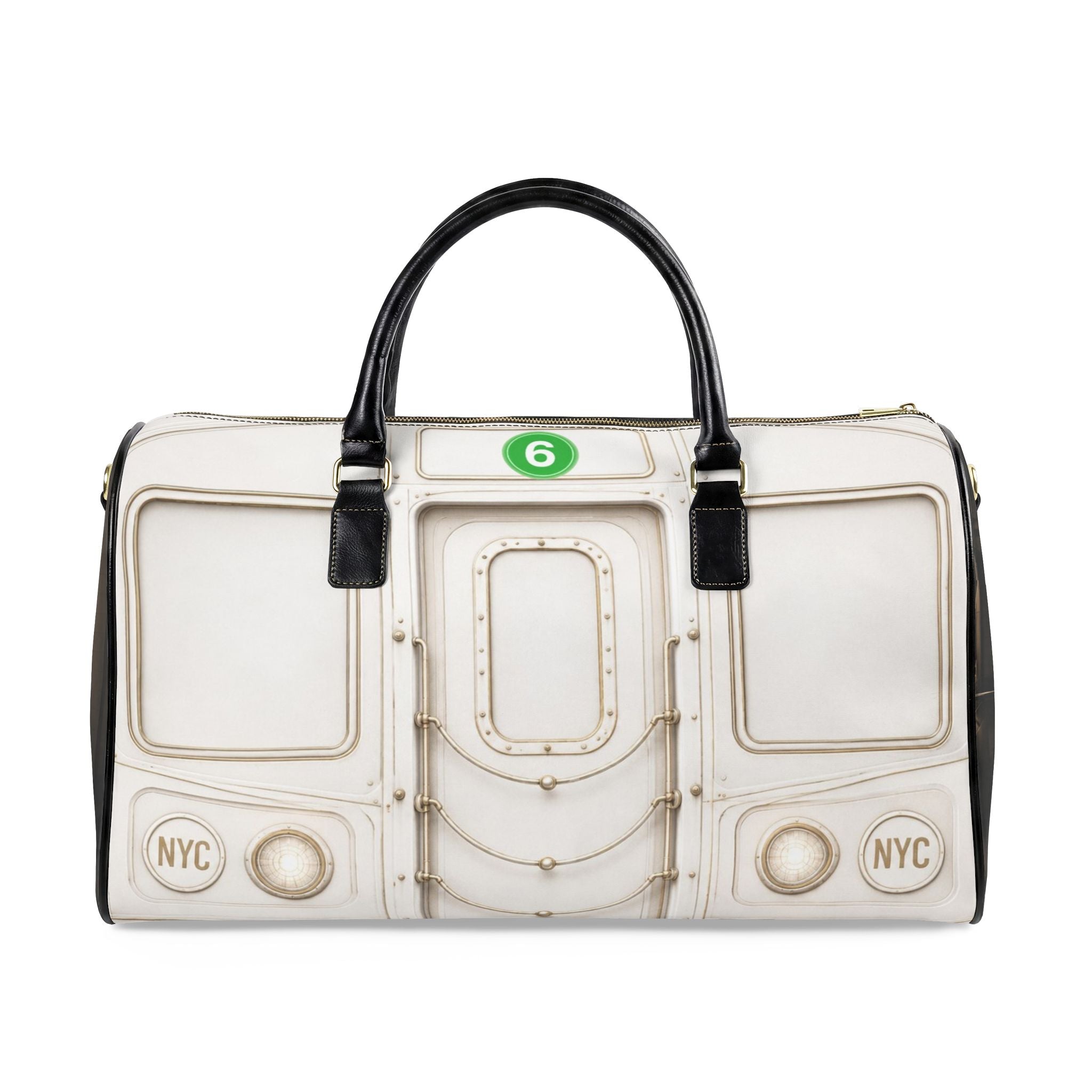 6 Line Leather Travel Bag