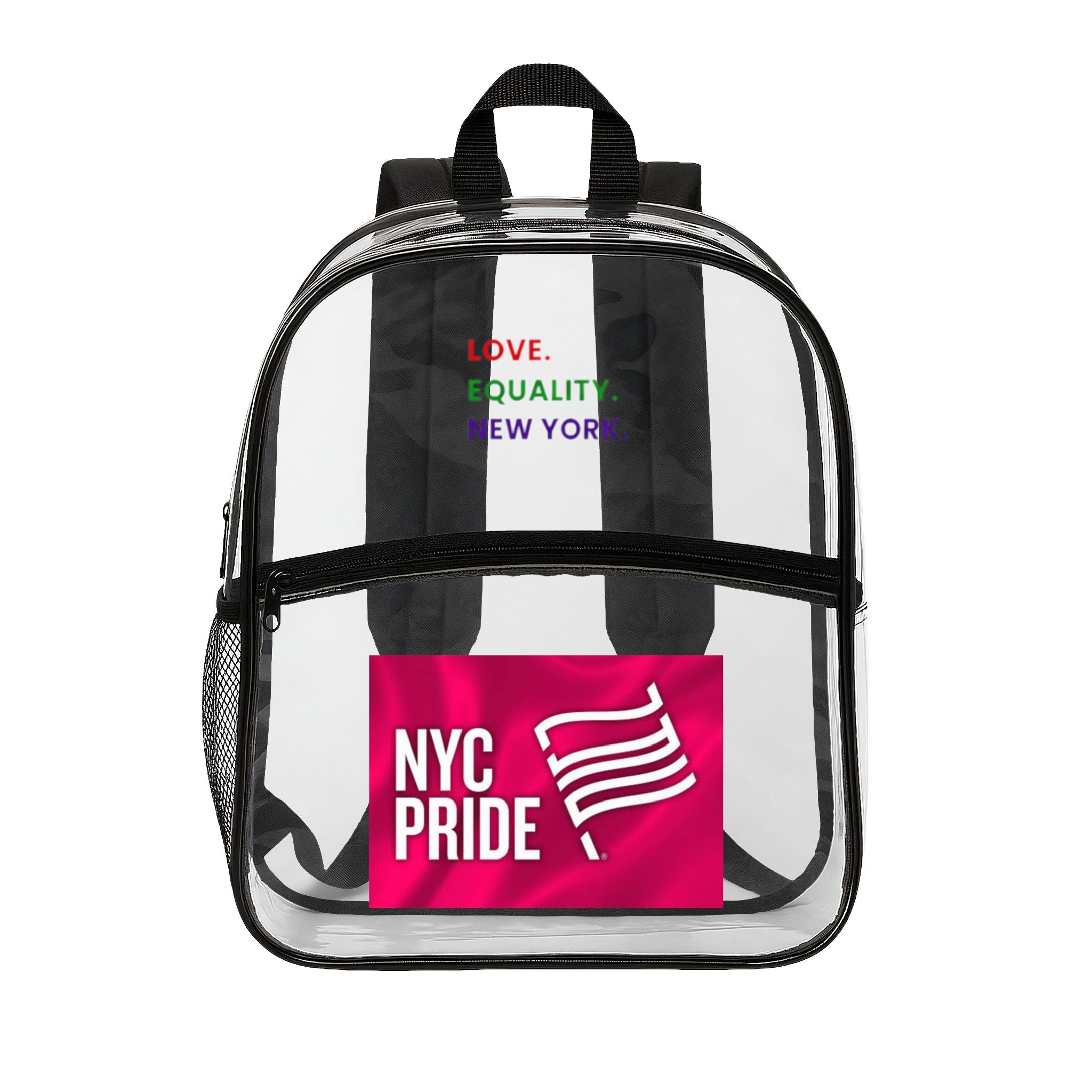 Love, Equality, New York Clear Backpack