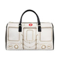2 Line Faux Leather Travel Bag