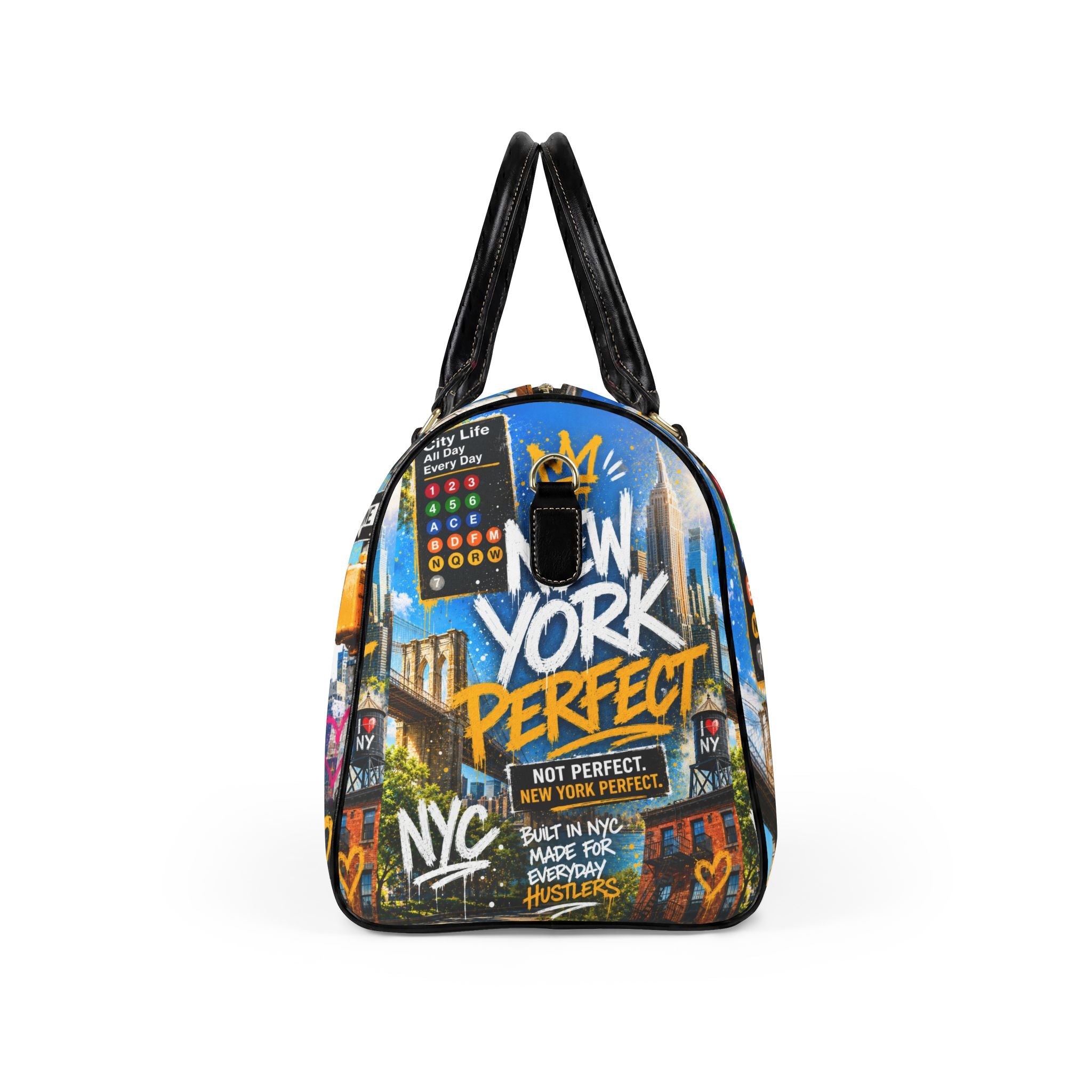 NYP Summer Faux Leather Travel Bag