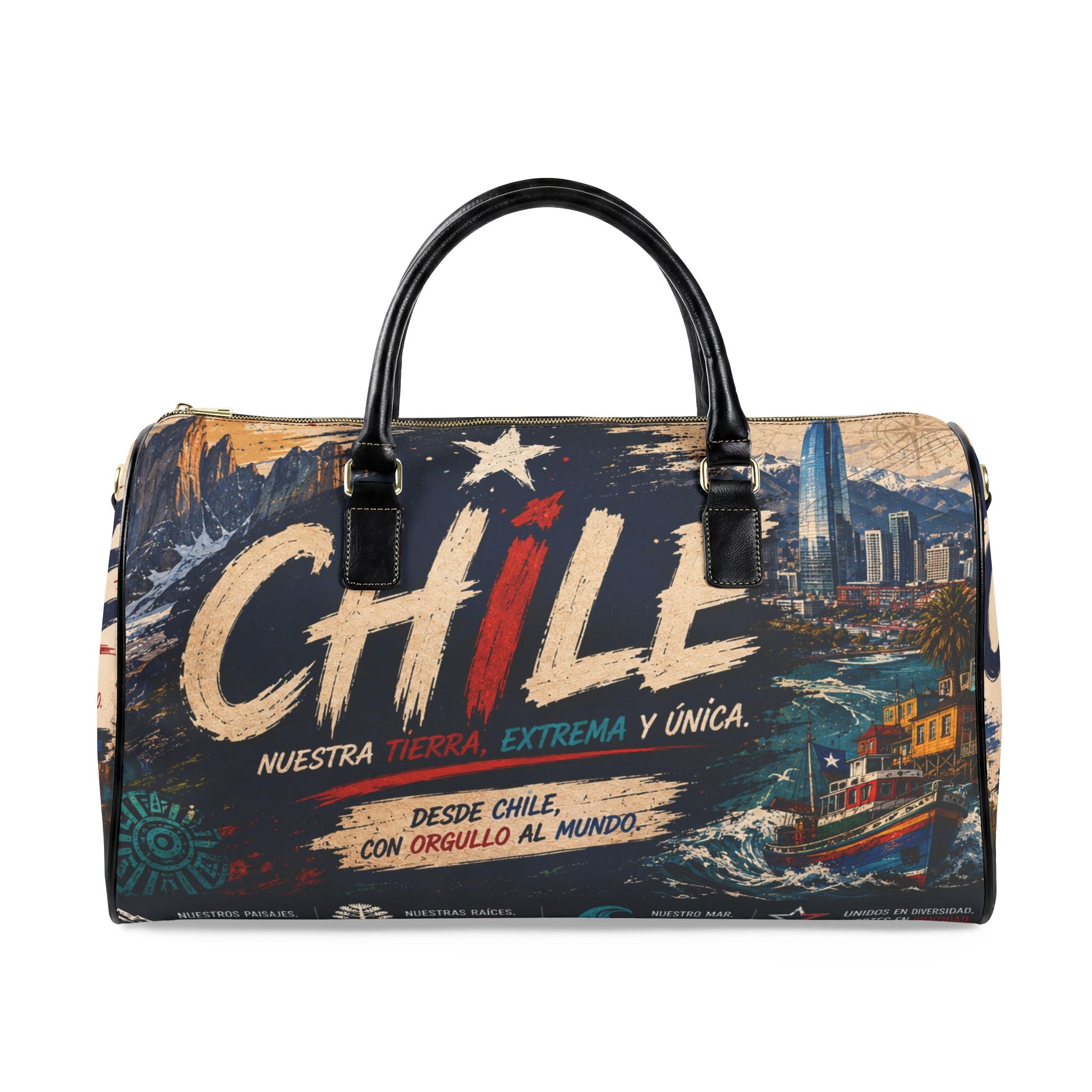 Faux Leather Travel Bag