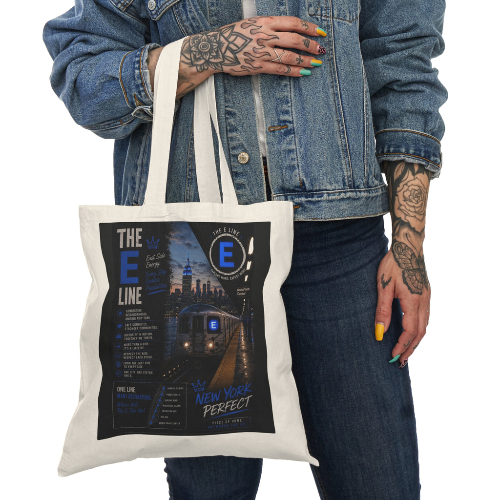 E Line Natural Tote Bag