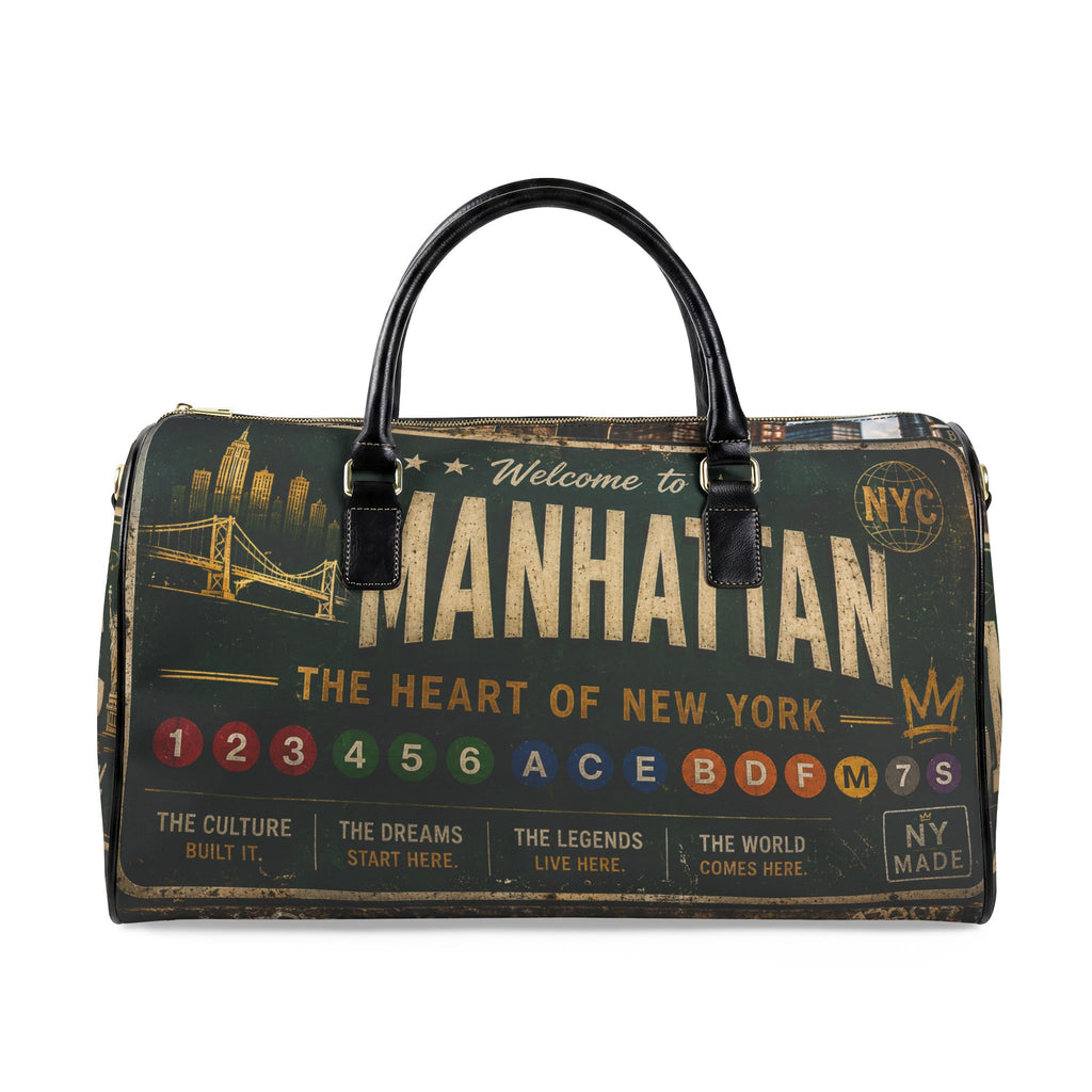 Manhattan Faux Leather Travel Bag
