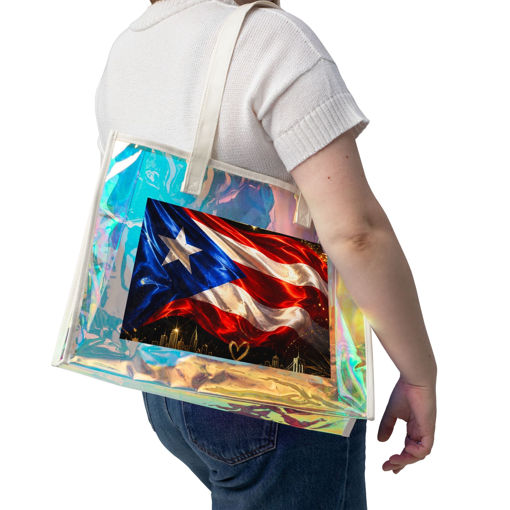 Puerto Rico Beach Holographic Tote Bag