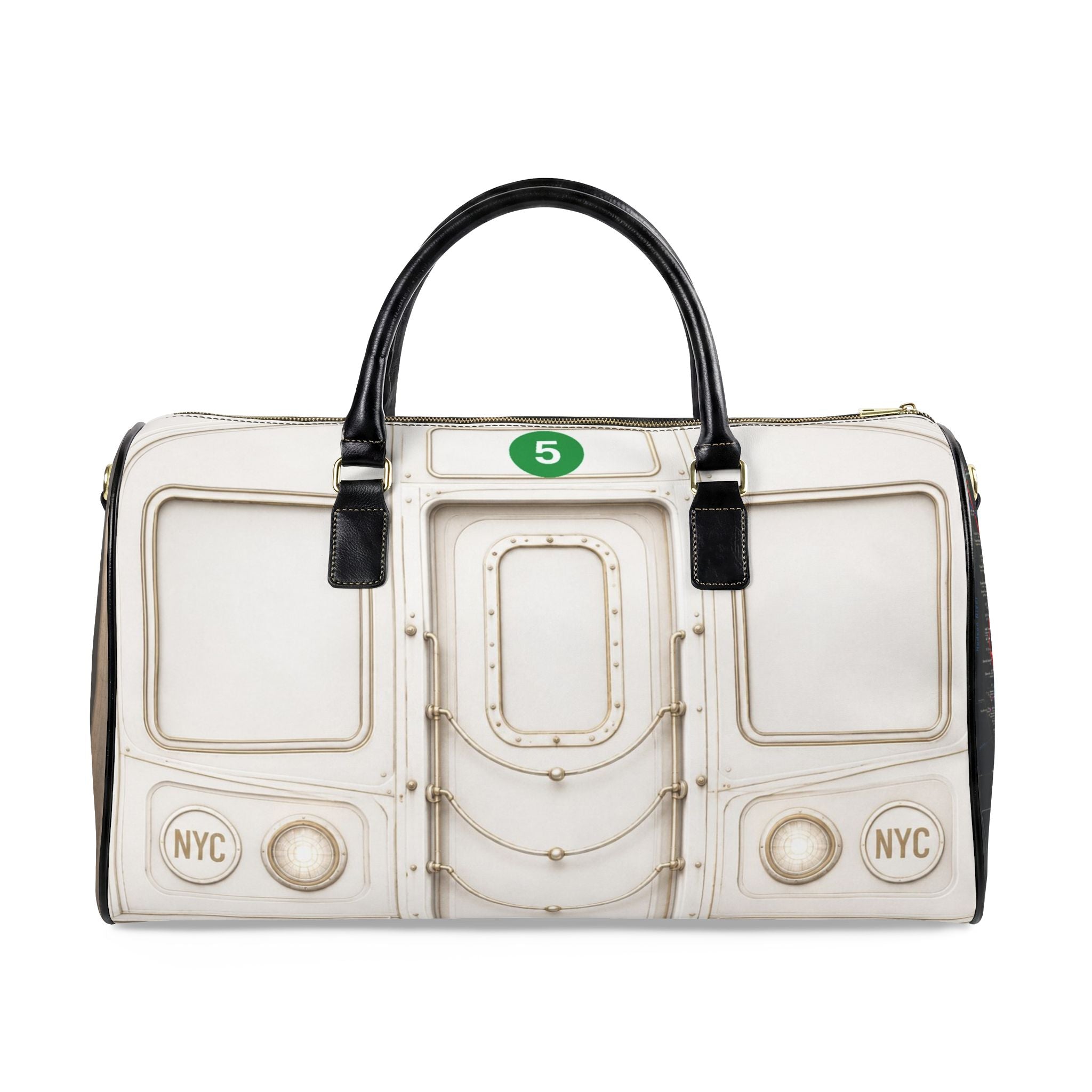 5- Train Faux Leather Travel Bag