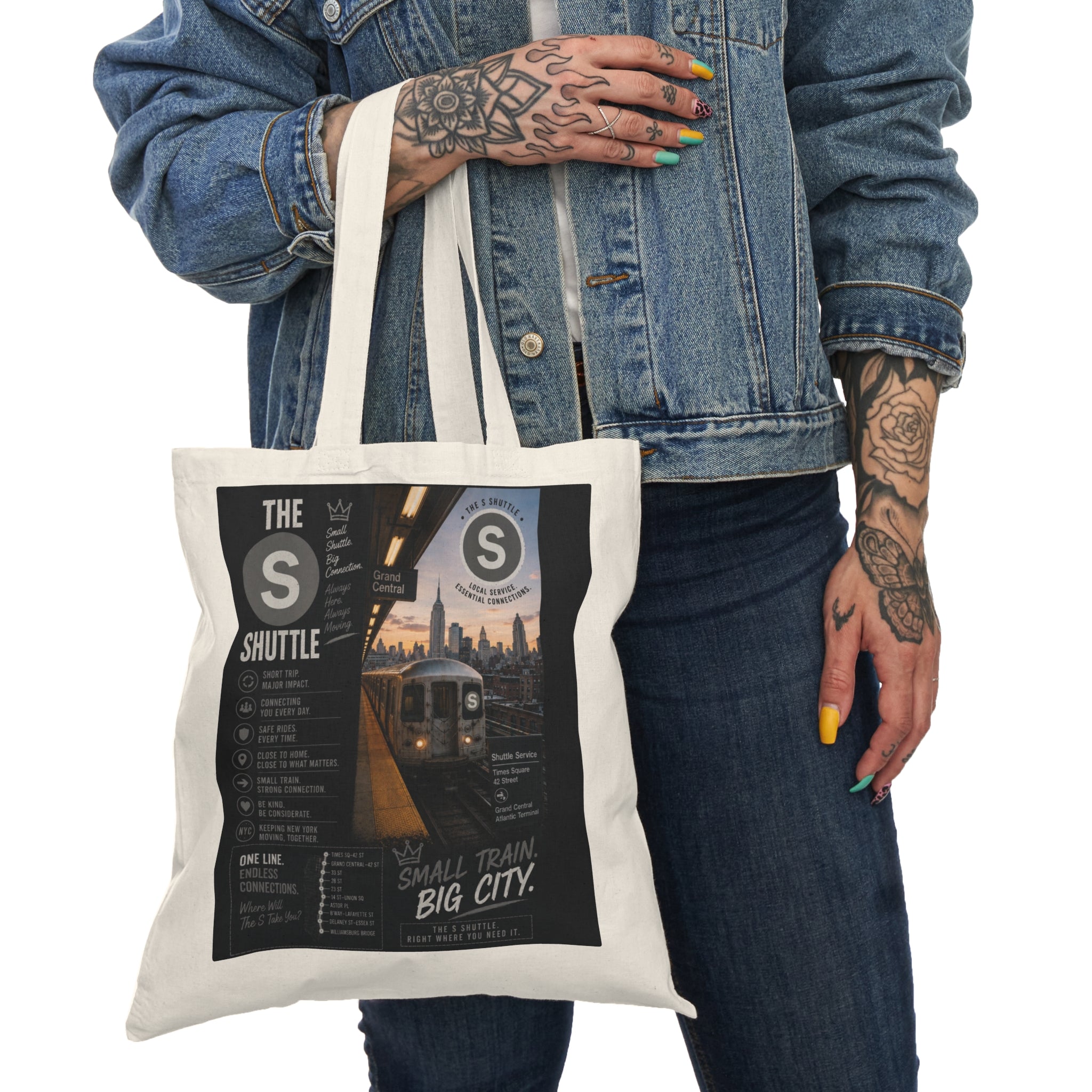 S Line Natural Tote Bag