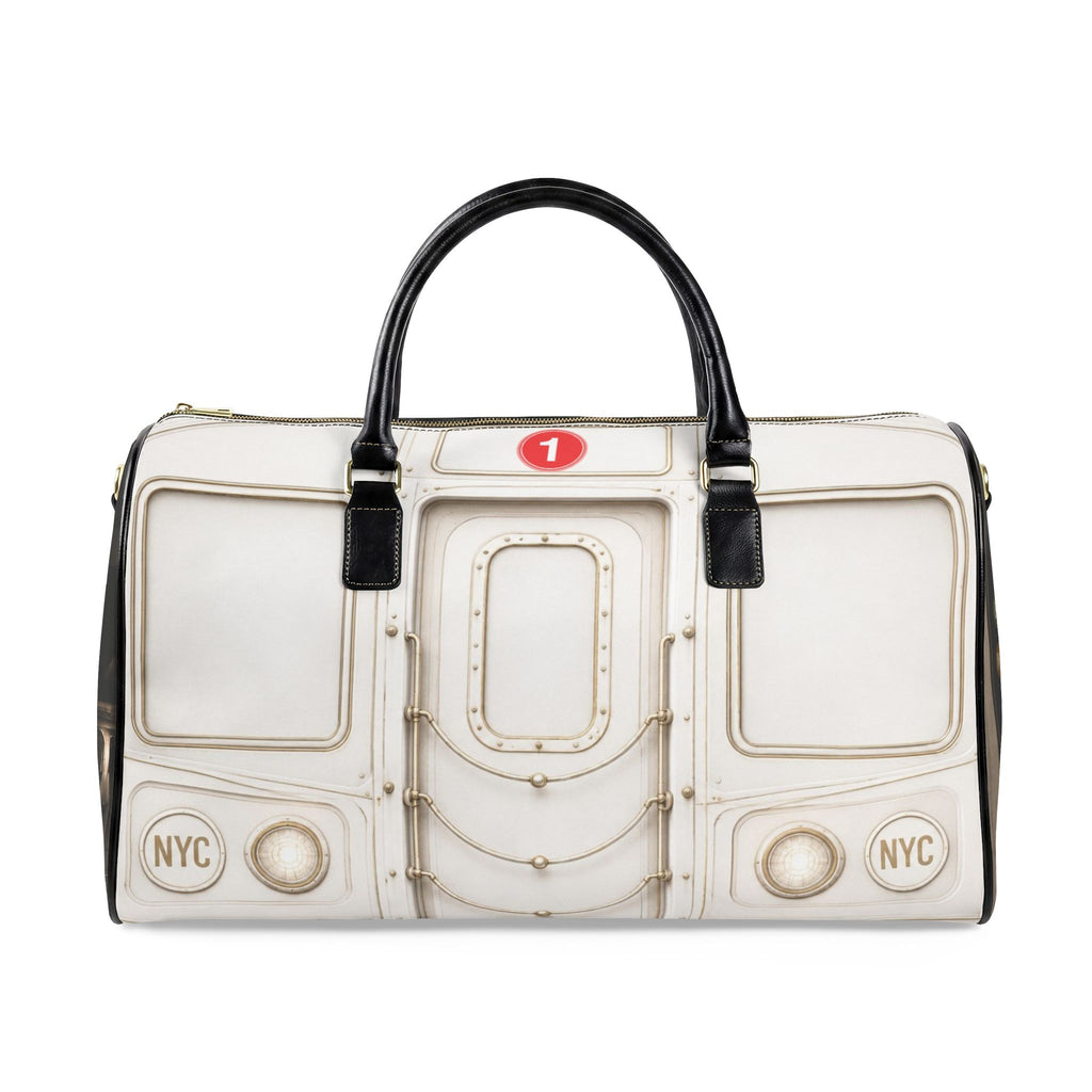 1 Line Faux Leather Travel Bag