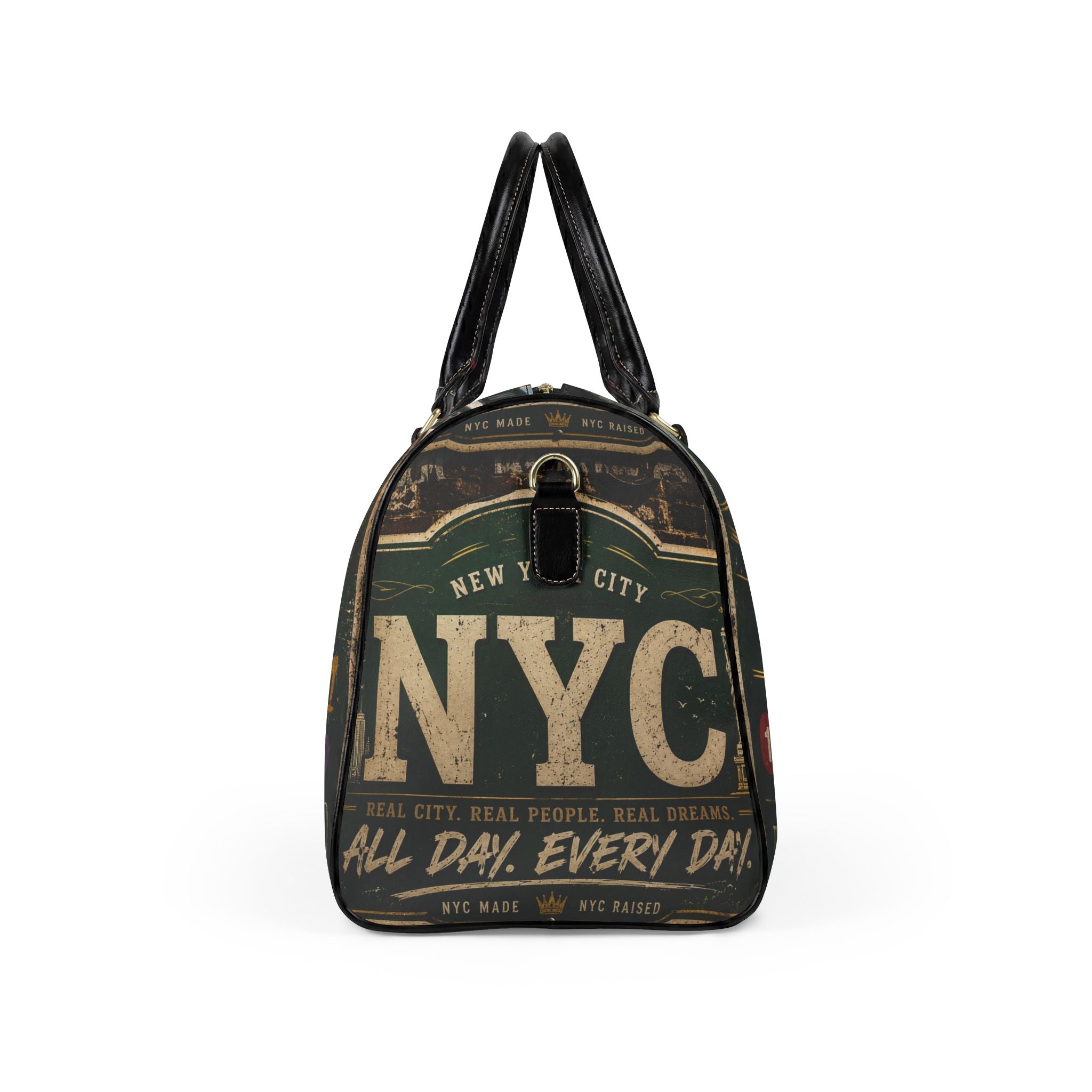 Manhattan Faux Leather Travel Bag