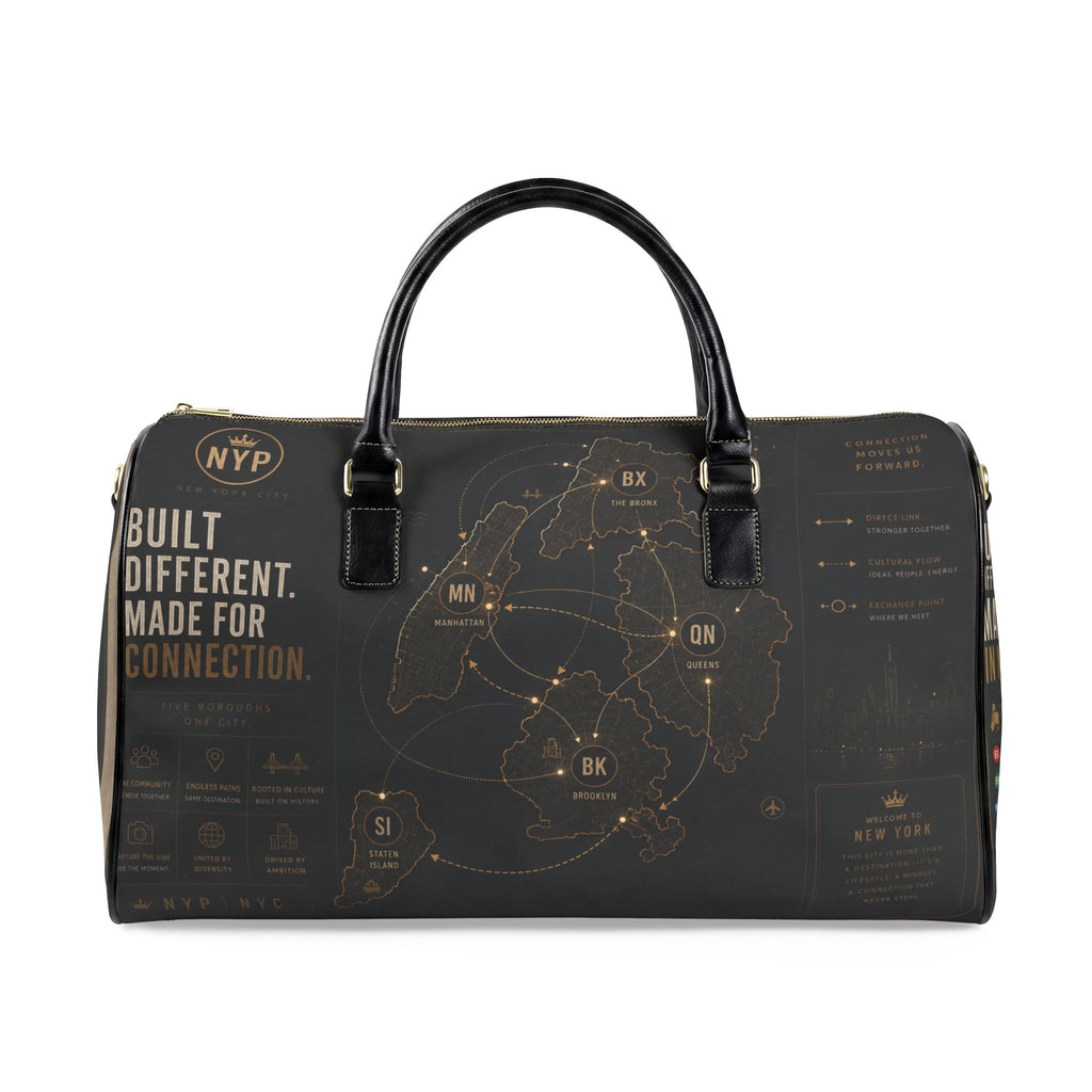 NYP Built Different Leather Travel Bag
