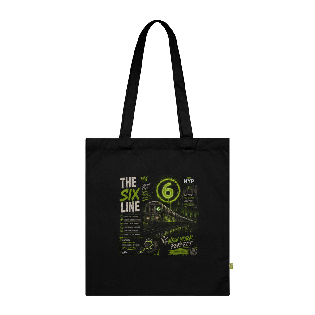 6 Line Organic Cotton Tote Bag