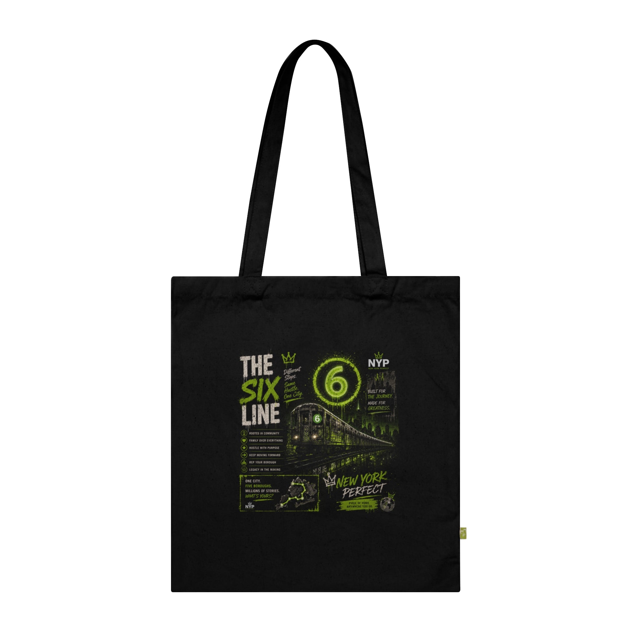 6 Line Organic Cotton Tote Bag