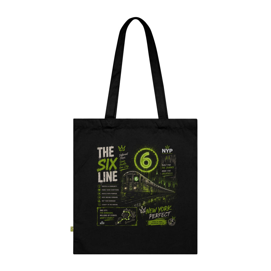 6 Line Organic Cotton Tote Bag