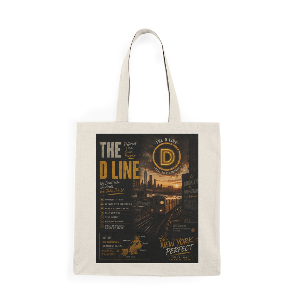 D Line Natural Tote Bag