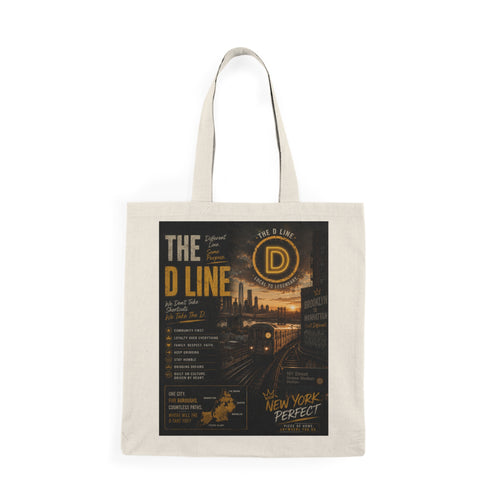 D Line Natural Tote Bag