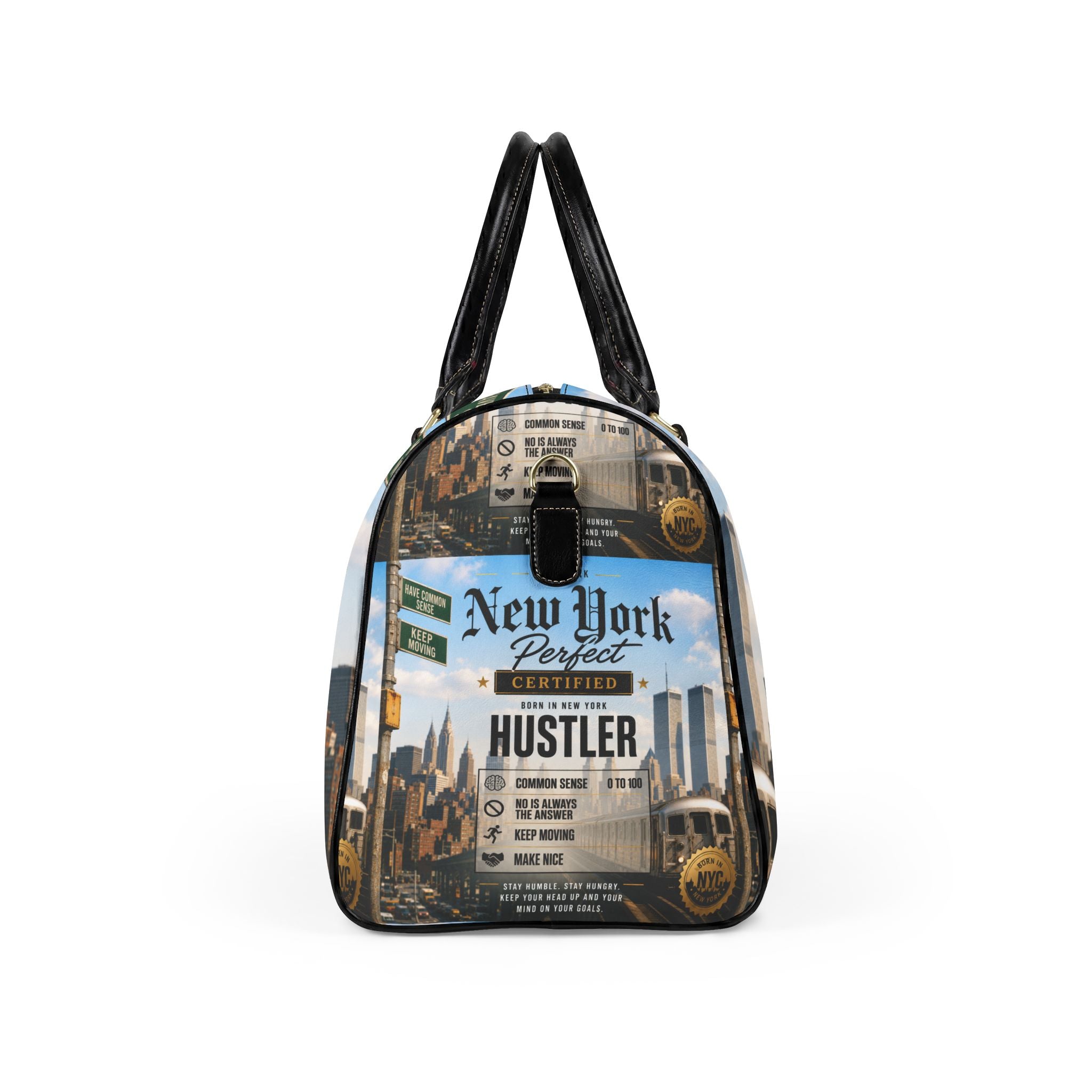 NYP Certified Faux Leather Travel Bag