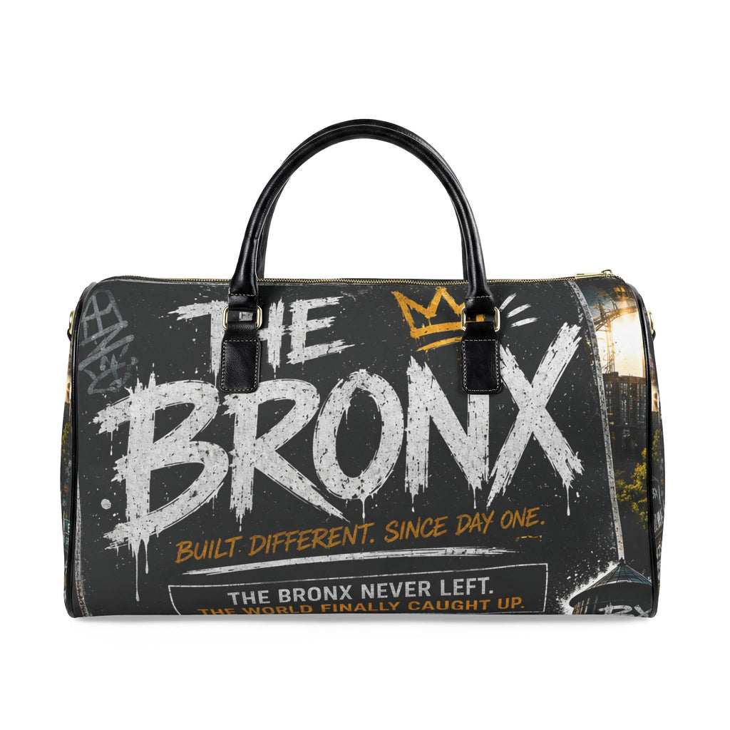 Bronx Black Faux Leather Travel Bag