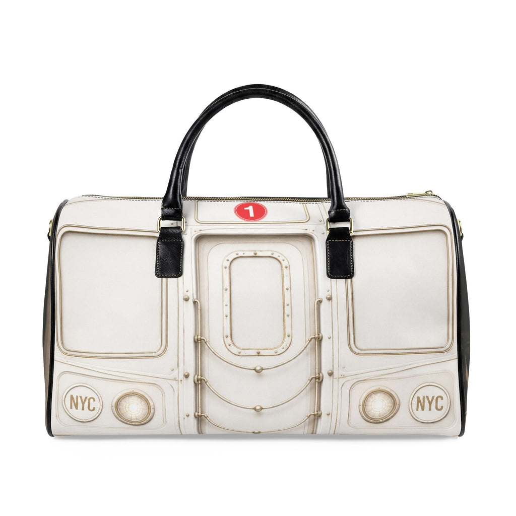 1 Line Faux Leather Travel Bag