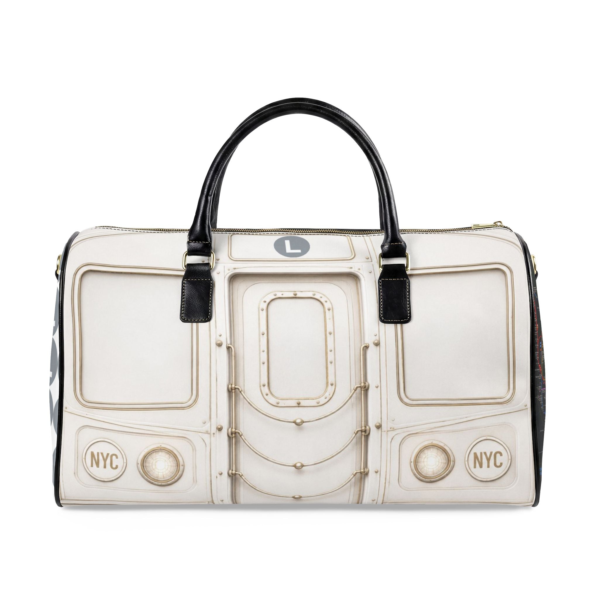 L-Train Faux Leather Travel Bag