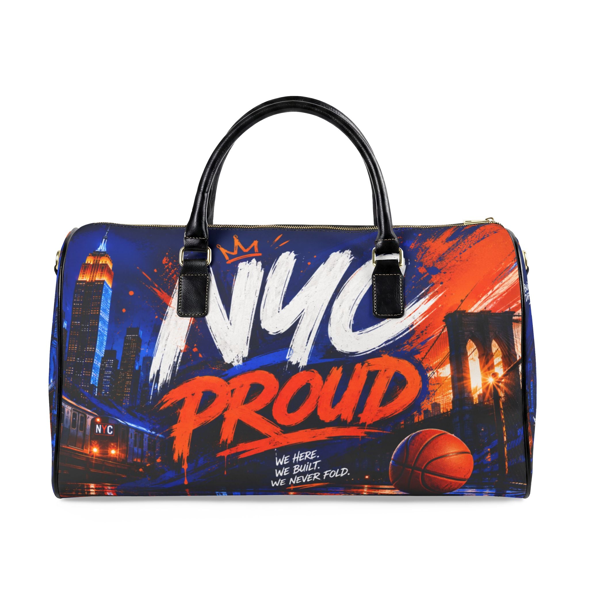 Basketball Season Pride Faux Leather Travel Bag