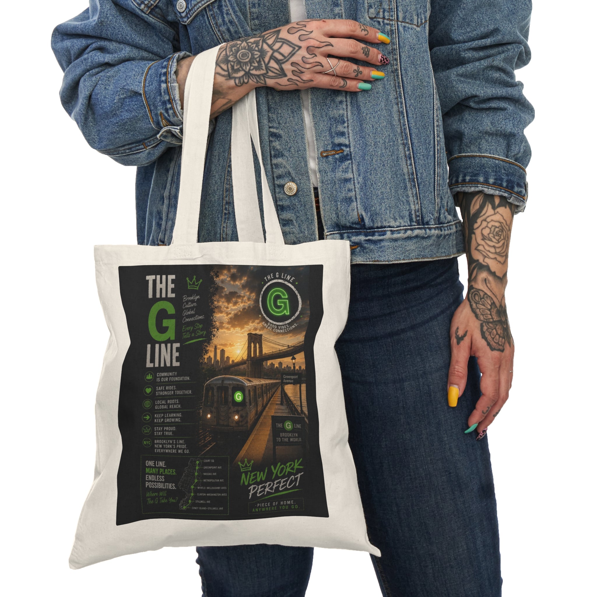G Line Natural Tote Bag