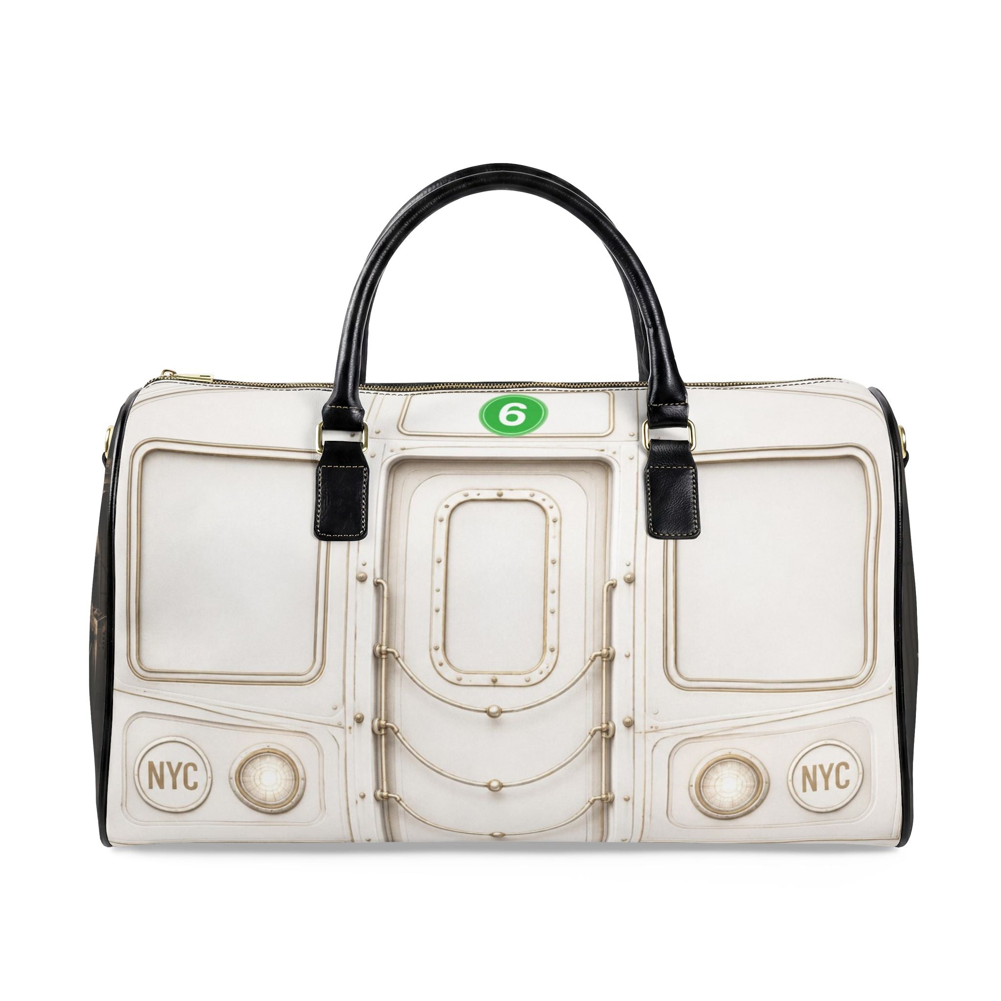 6 Line Leather Travel Bag
