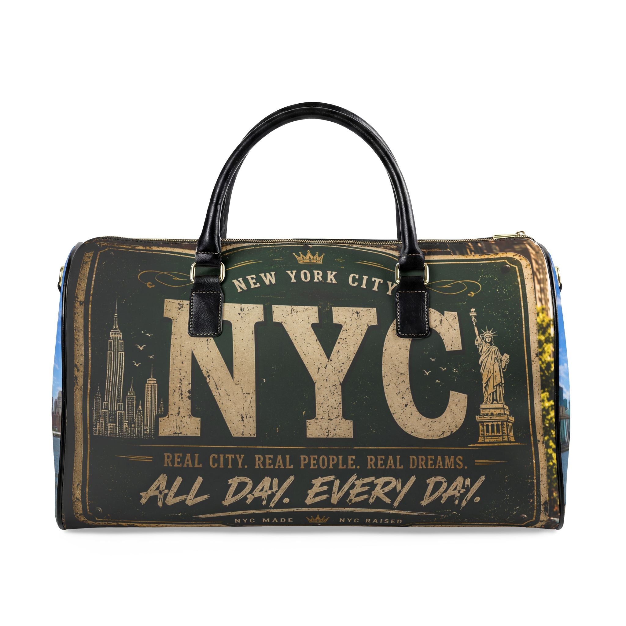 NYC Summer Faux Leather Travel Bag