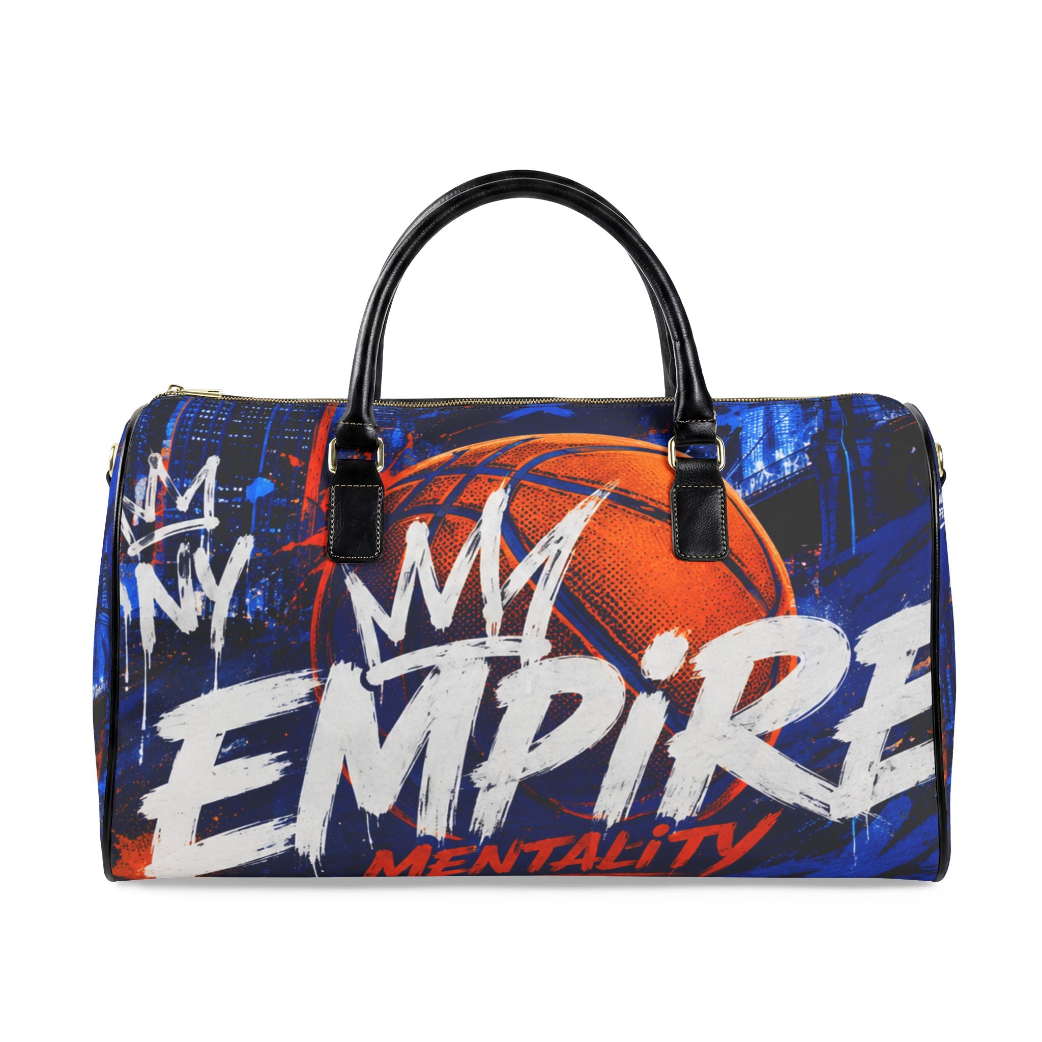NY Empire Faux Leather Travel Bag