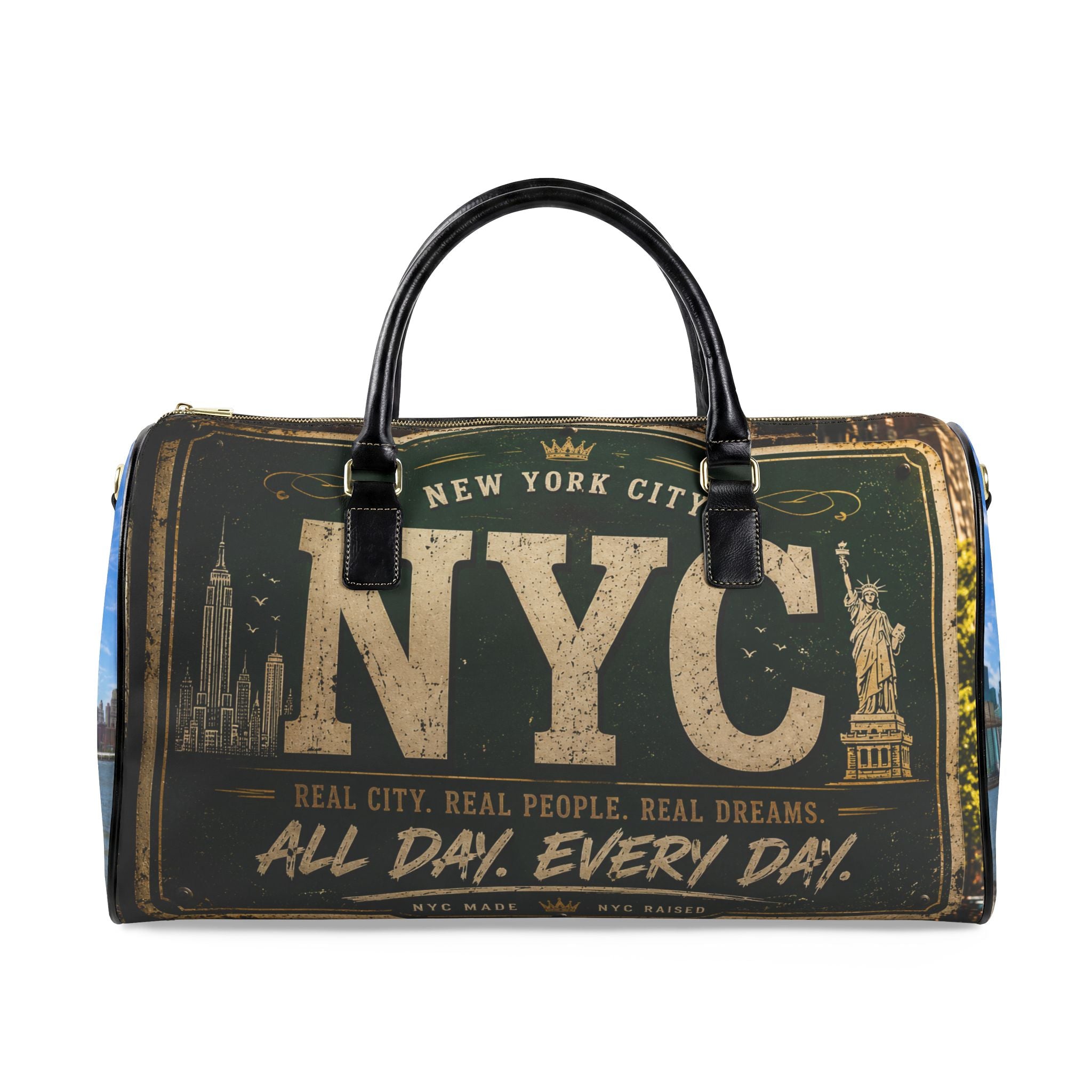NYC Summer Faux Leather Travel Bag
