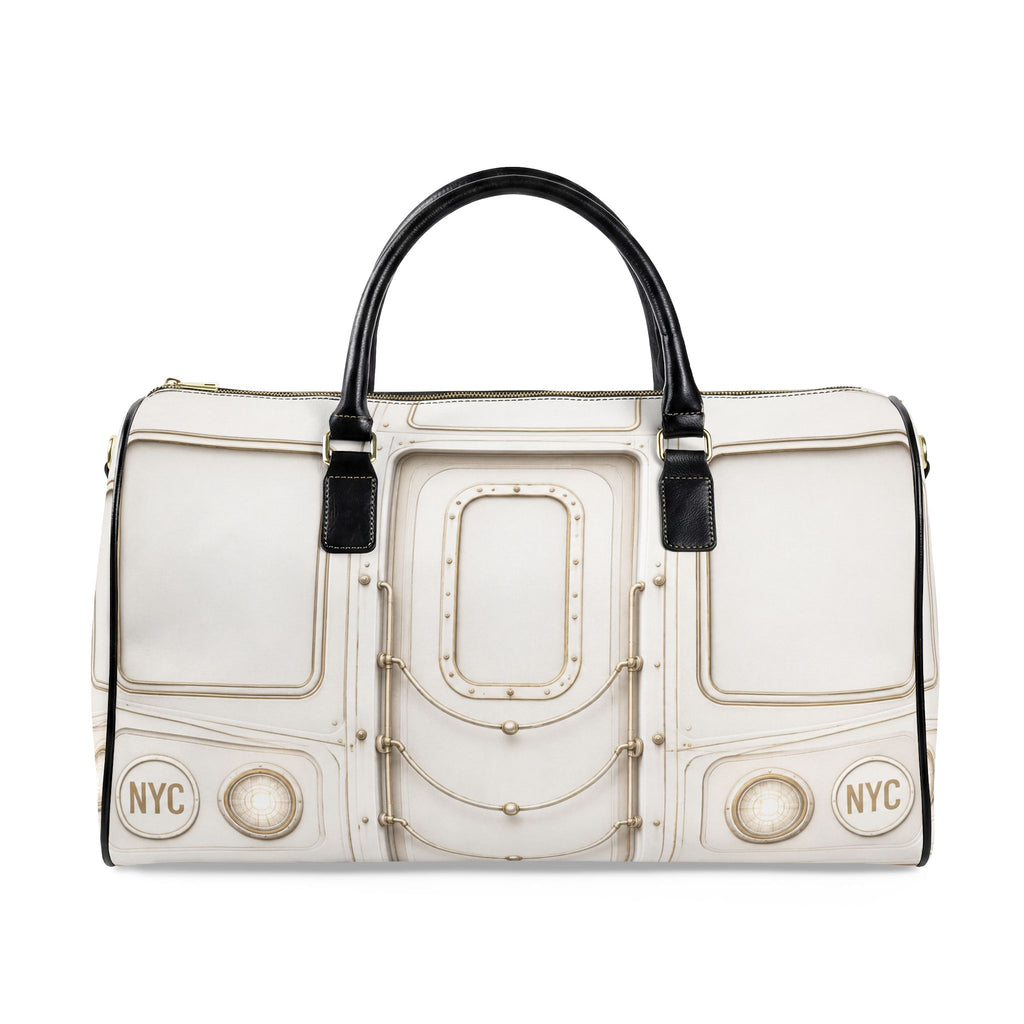 NYP White | Champagne Gold Leather Bag