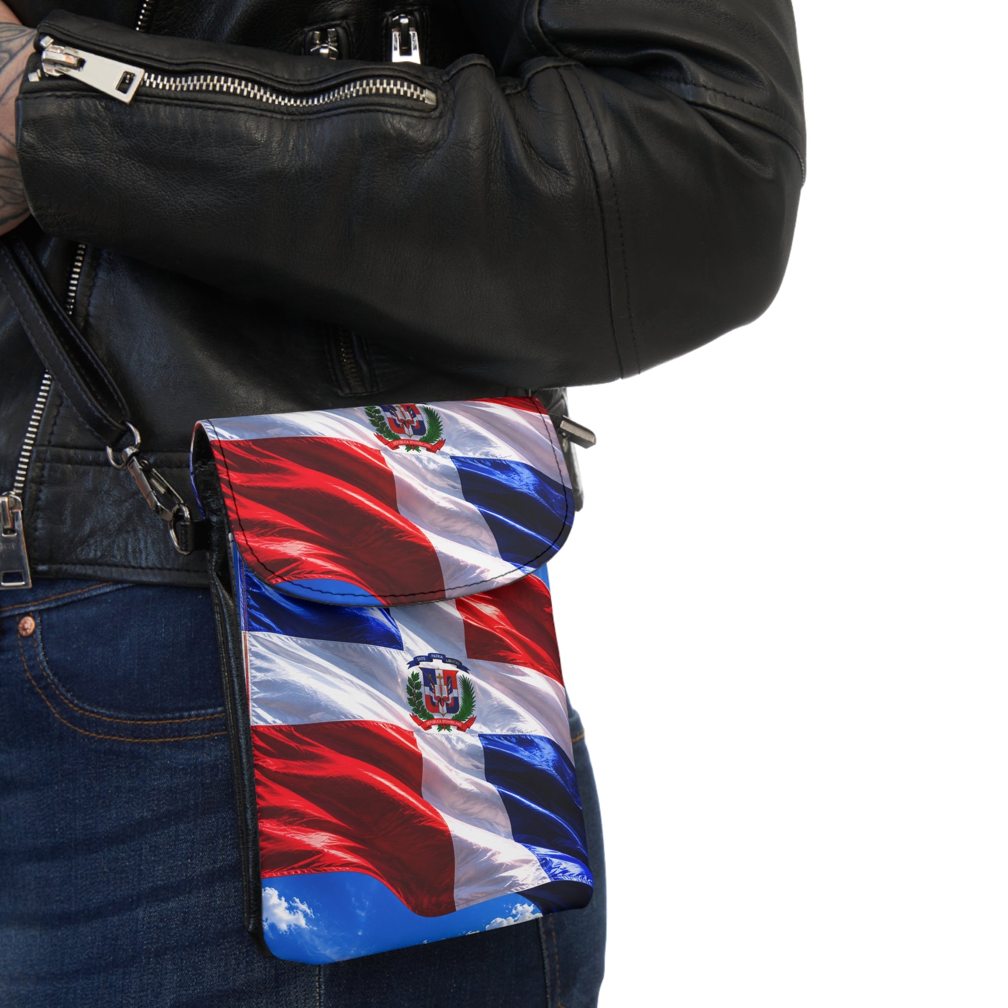 NYP Dominican Flag Small Cell Phone Wallet