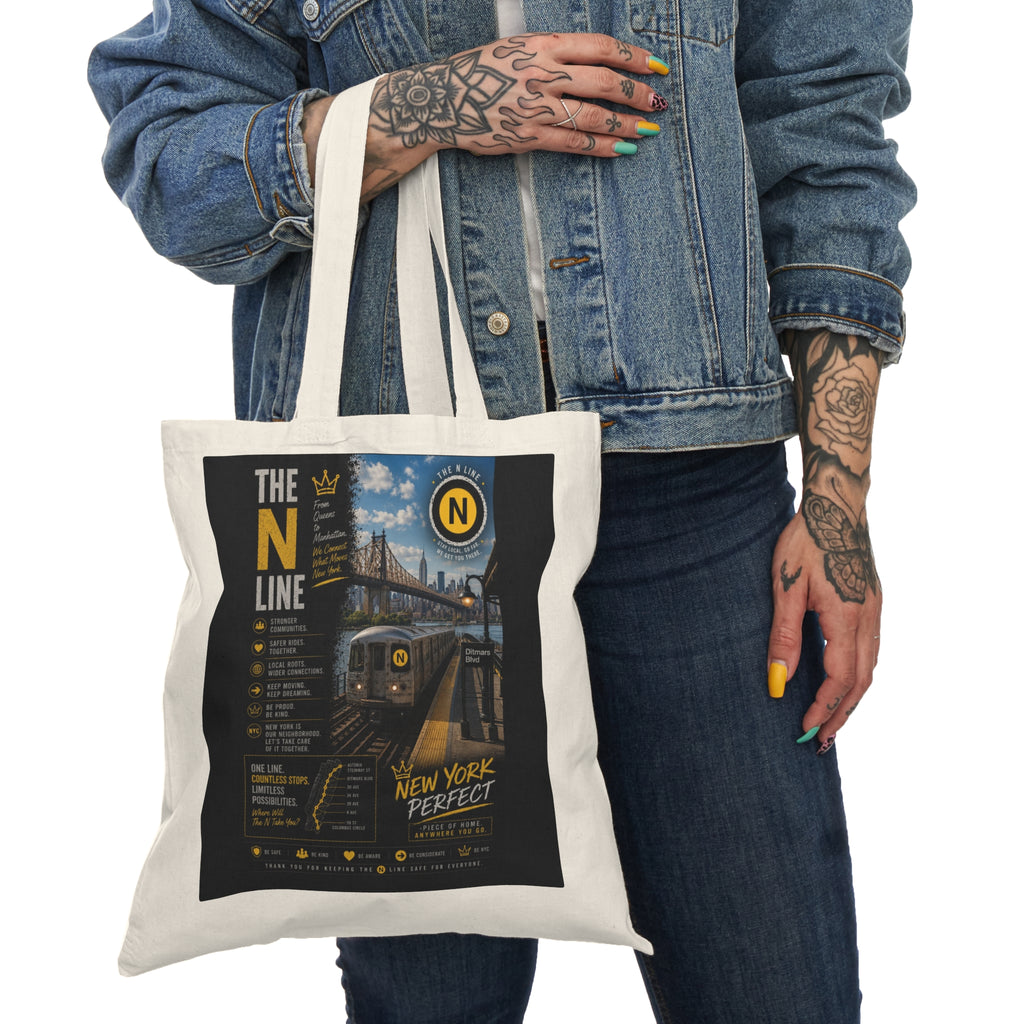 N Line Natural Tote Bag