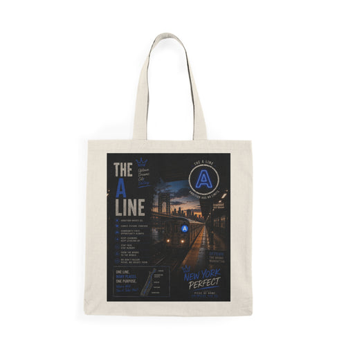 A Line Natural Tote Bag