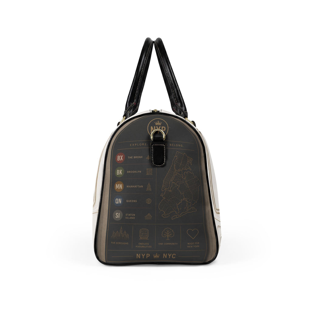 1 Line Faux Leather Travel Bag