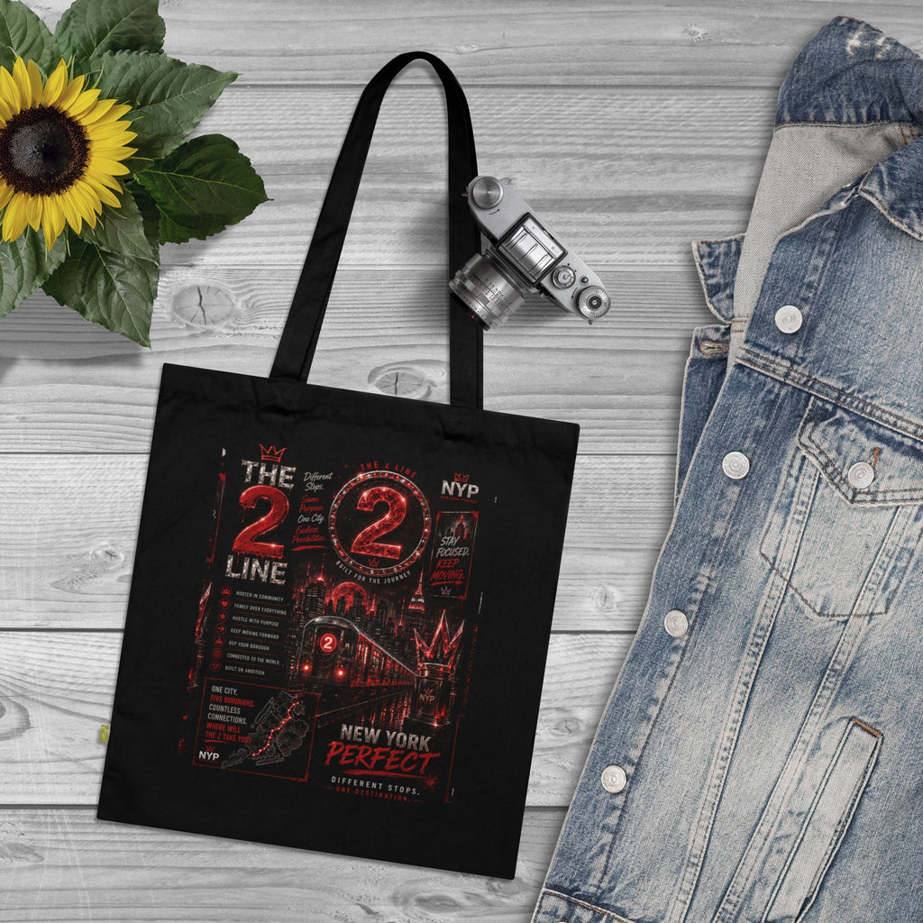 NYP 2 Line Organic Cotton Tote Bag