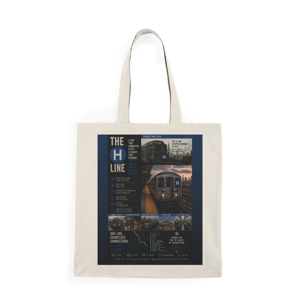 H Line Natural Tote Bag