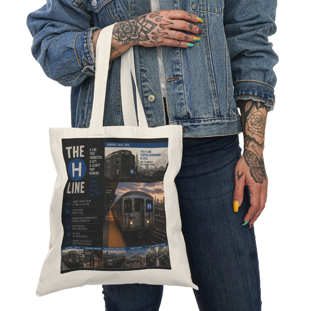 H Line Natural Tote Bag