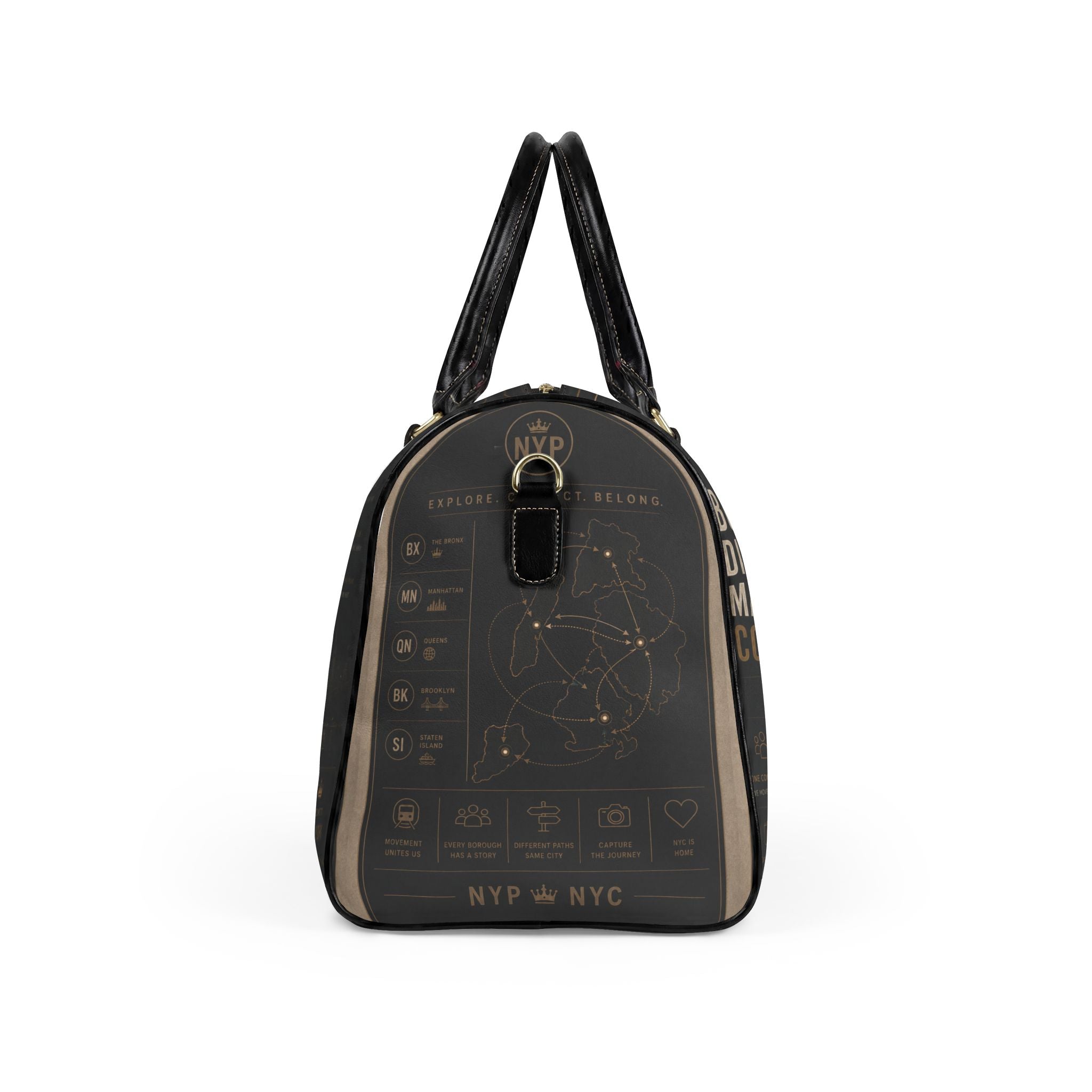 NYP Built Different Leather Travel Bag