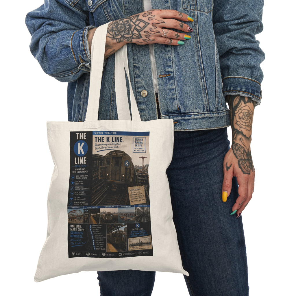 K Line Natural Tote Bag