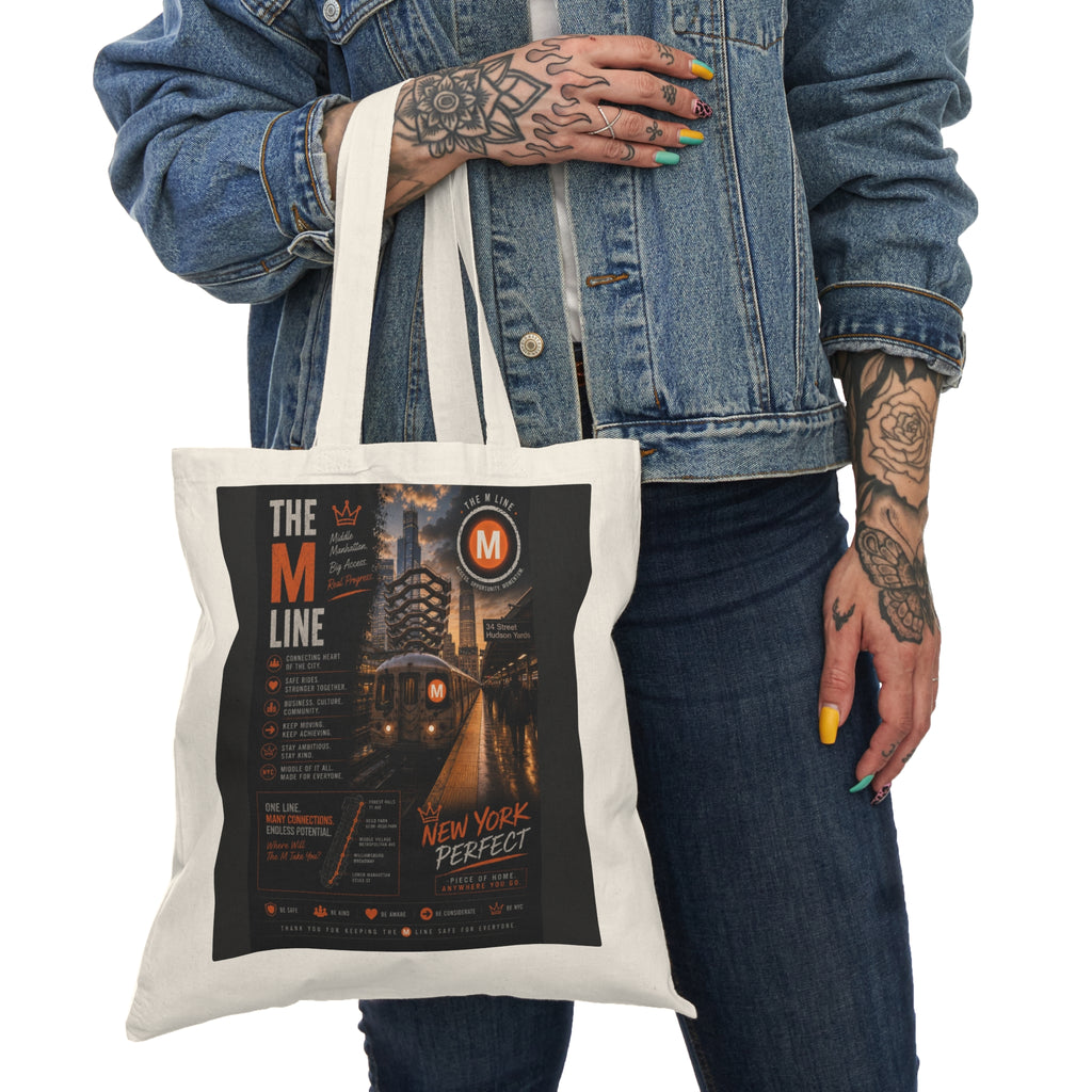 M Line Natural Tote Bag