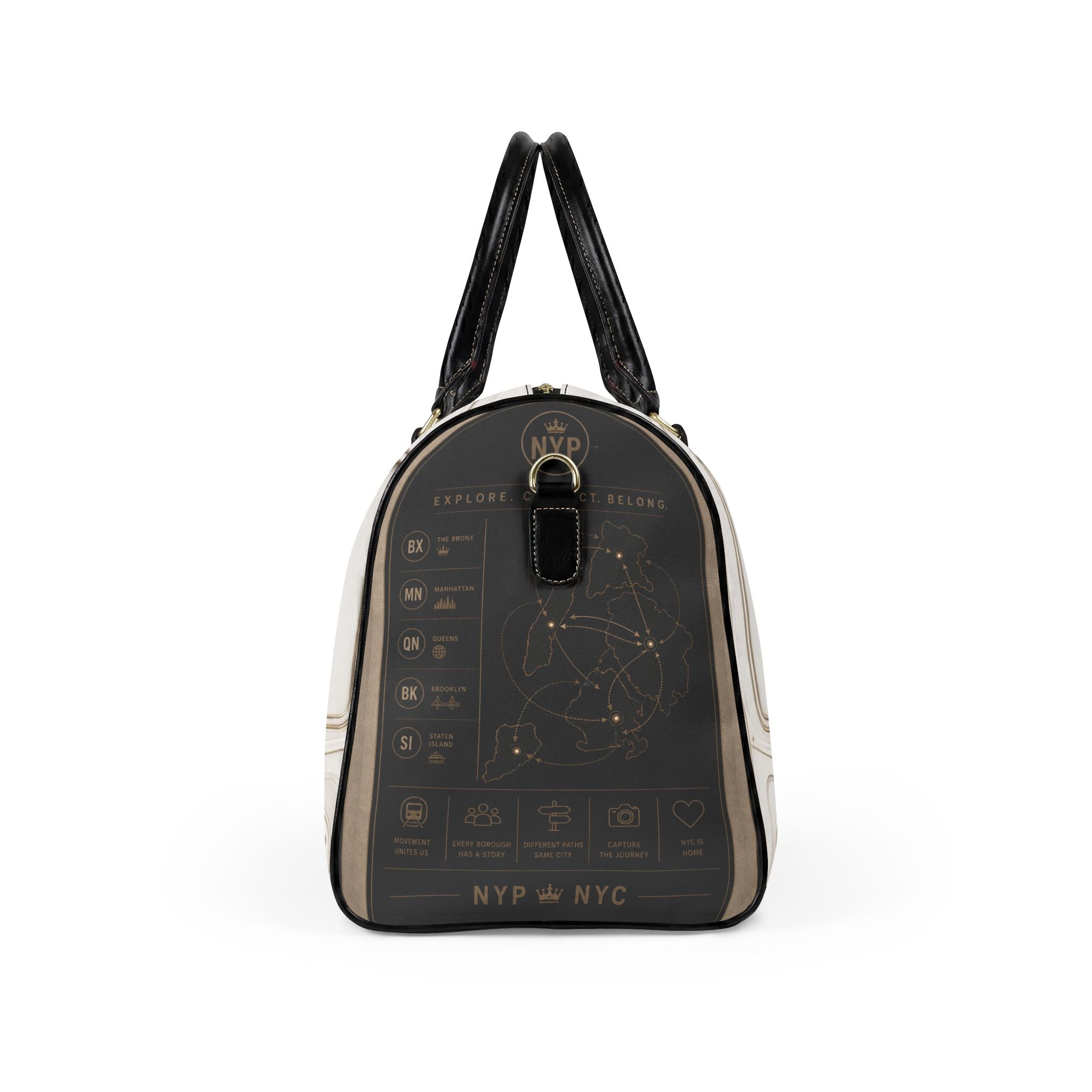 V Line Leather Bag