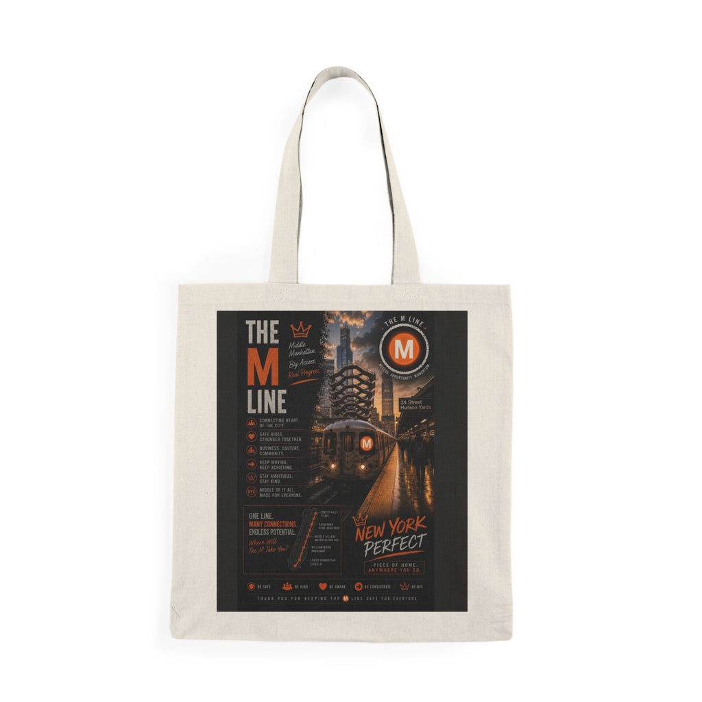 M Line Natural Tote Bag