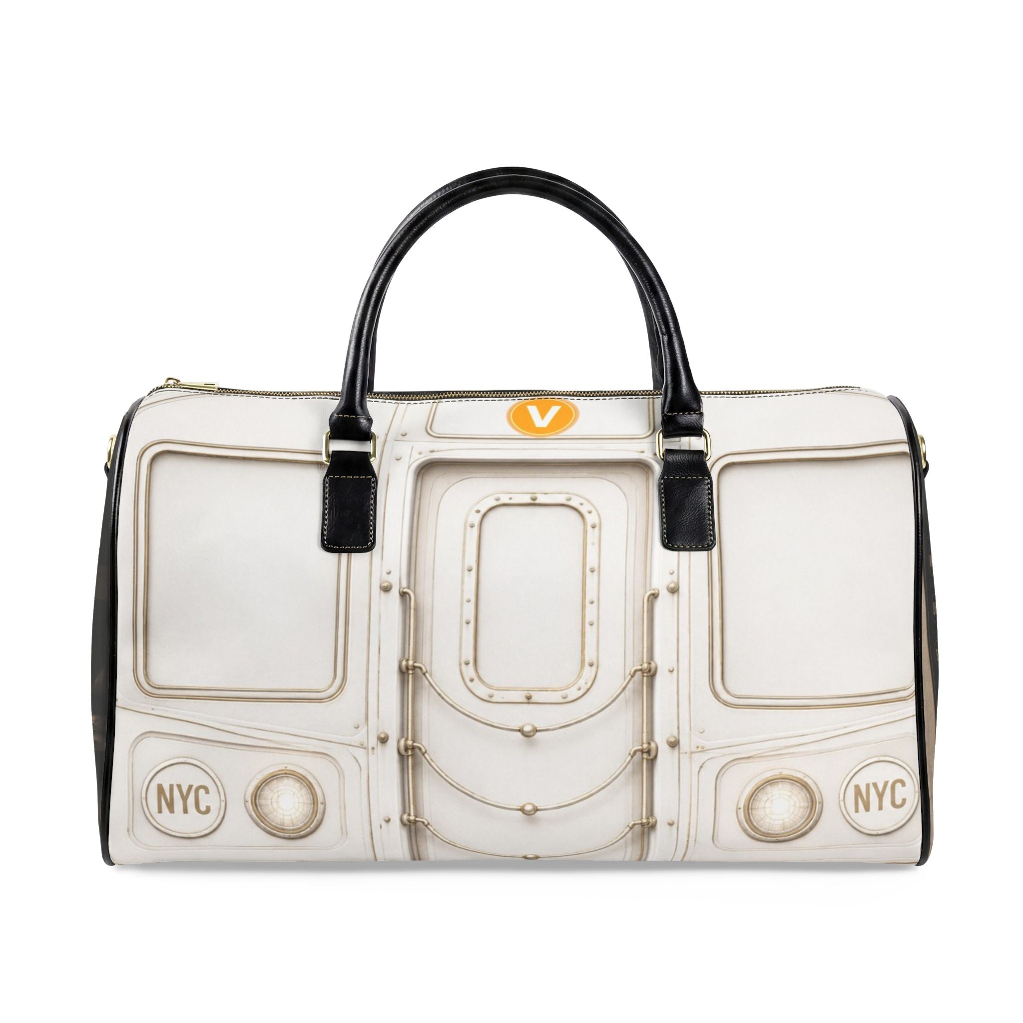 V Line Leather Bag