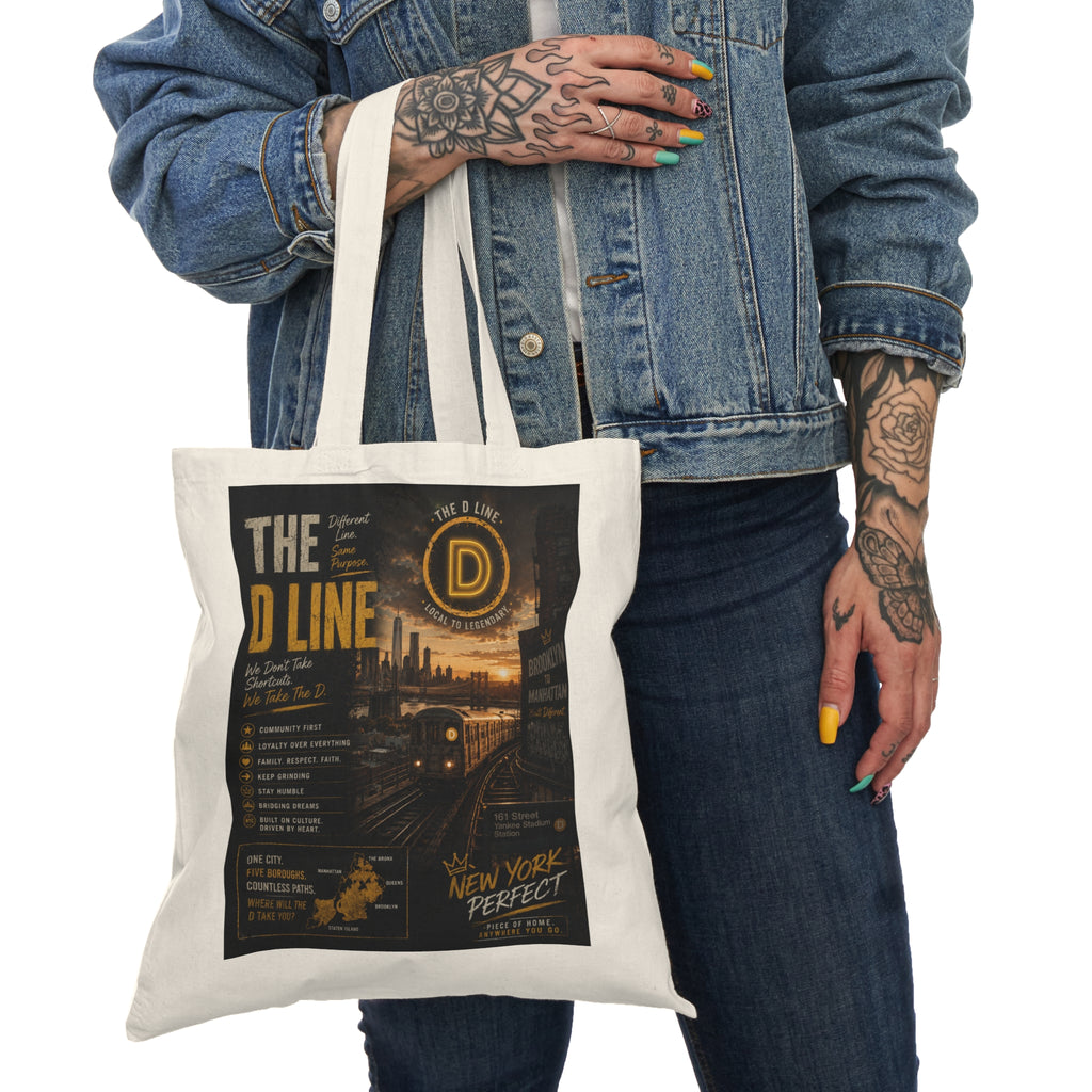D Line Natural Tote Bag