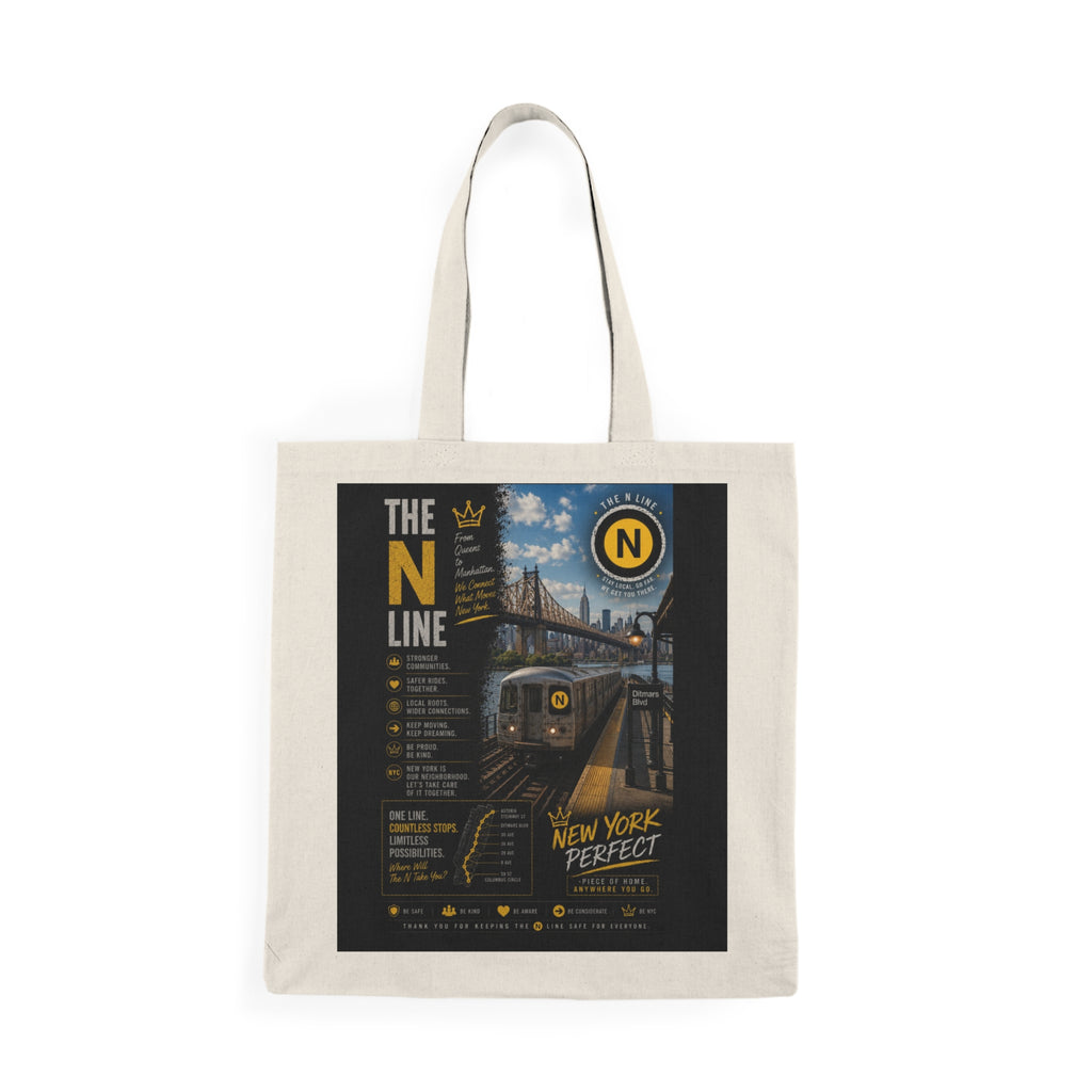 N Line Natural Tote Bag