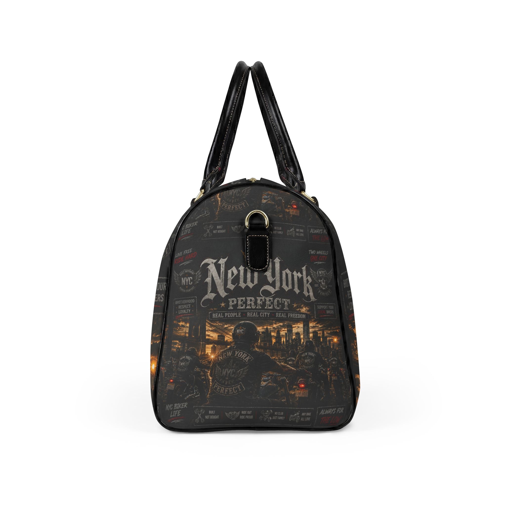 NYC Motorists Leather Travel Bag