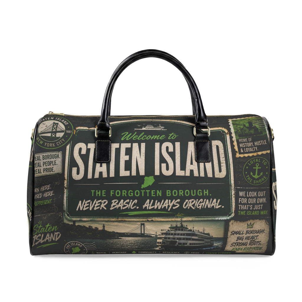 Staten Island Faux Leather Travel Bag